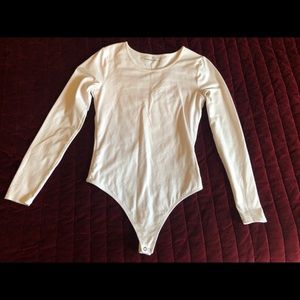 Abercrombie white bodysuit long sleeve